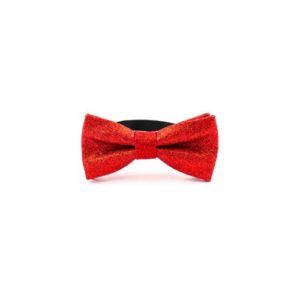 Pajarita para collar roja con brillo