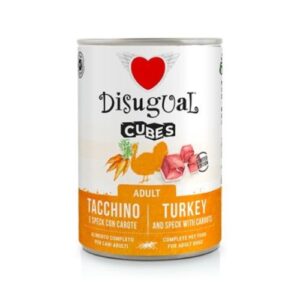 Latas cubes Disugual sabor pavo y zanahoria 400g