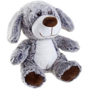 Peluche de perro gris