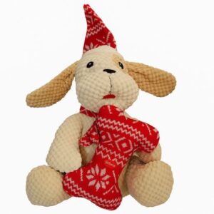 Peluche de perro navideño