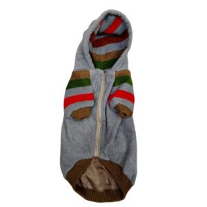 Sudadera polar con cremallera gris 45cm