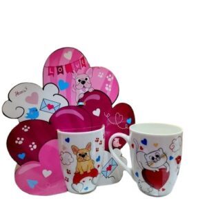 Taza de desayuno estampada