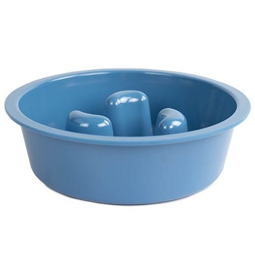 Comedero come despacio melamina grande azul