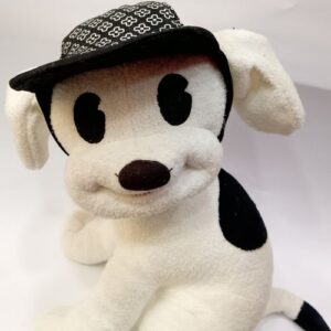 Gorra negra y plateada para perro