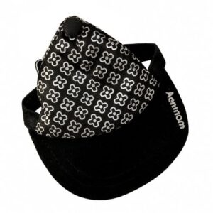 Gorra negra y plateada para perro