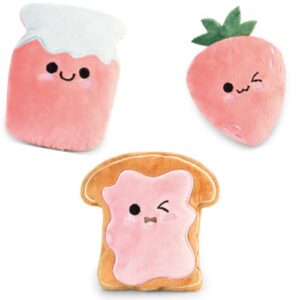 Set desayuno 3 piezas peluche mini
