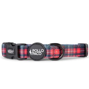 Collar estampado escocés Pollo y Paco