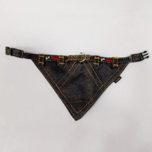 Collar con bandada denim 10mmx26cm