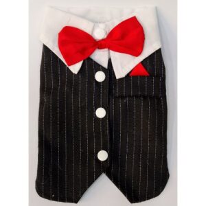 Esmoquin con pajarita roja 22cm