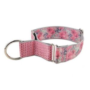 Collar Martingale con estampado floral y lunares rosa
