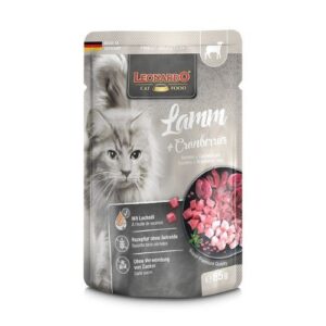 Pouch alimentación gato Leonardo cordero y arándanos