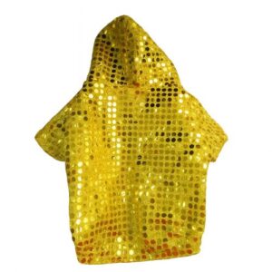 Chaqueta dorada con brillos talla: 20cm