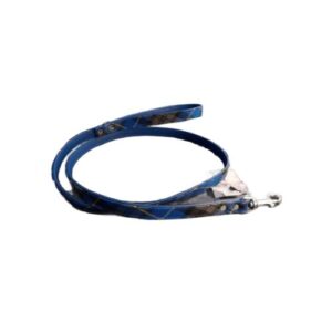 Correa diseño escocés azul de piel 15mmx113cm