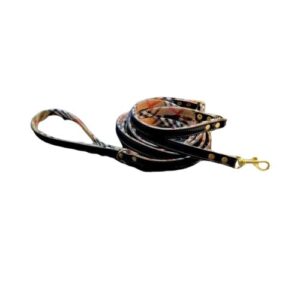 Correa de piel negra con estampado Burberry 15mmx264cm