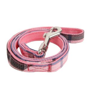 Correa rosa con diseño Escocés Puppia 15mmx140cm