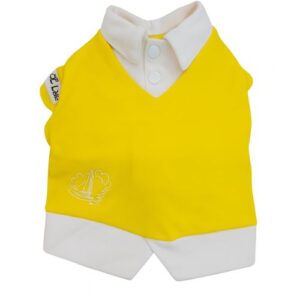 Polo amarillo y blanco talla: 25cm