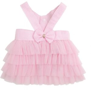 Vestido rosa de tul talla: 30cm