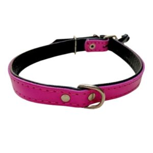 Collar piel liso rosa 52cm
