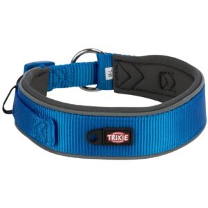 Collar nylon neopreno Trix reflectante azul M-L