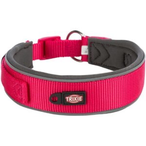 Collar nylon neopreno Trixie reflectante rosa S-M