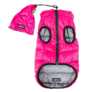 Plumas reversible fucsia/gris 40cm