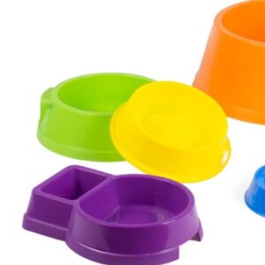 Comedero plástico 1,45L amarillo/verde