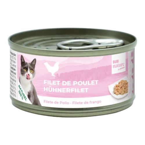 Lata natural 100% para gatos filete de pollo 70g