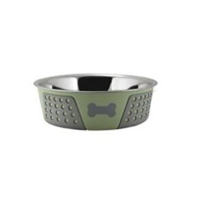 Comedero Ac inox Hermosa 450ml verde