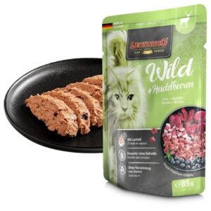Paté para gato sabor venado y mirtilos Leonardo 85g