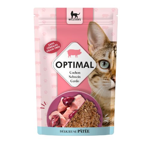Optimal cerdo comida húmeda gato 85g