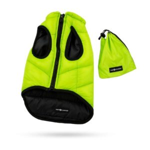 Plumas reversible verde lima/negro 40cm