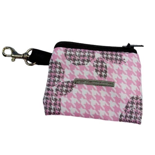 Porta bolsas pata de gallo rosa