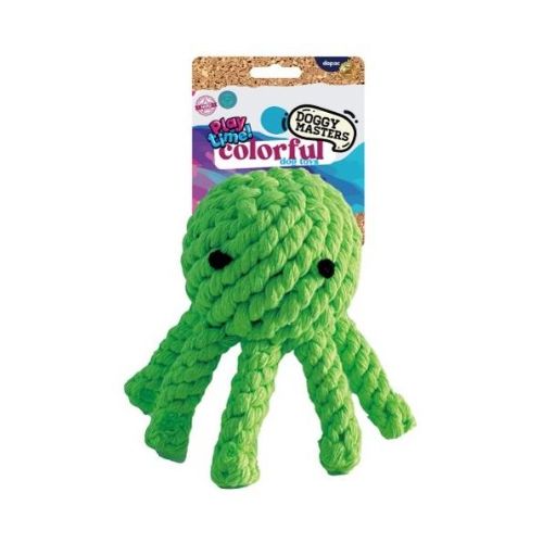 Pulpo de cuerda verde 10cm