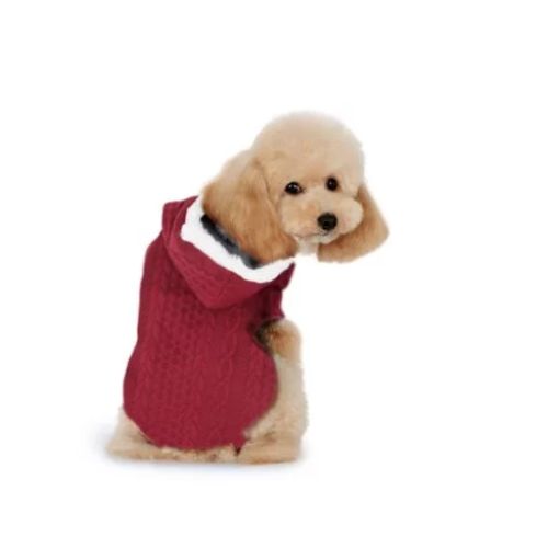 Abrigo granate capucha 30cm