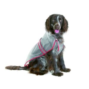 Chubasquero transparente ribete rojo 30cm