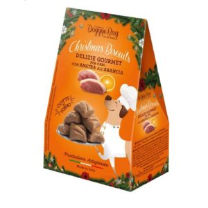 Galletas navideñas gourmet para perros pato y naranja 180g