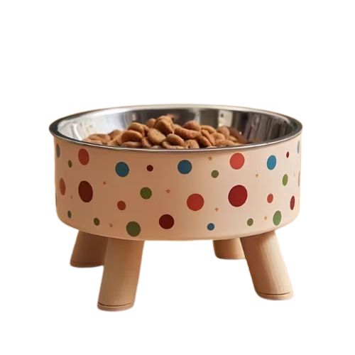 Comedero elevado lunares