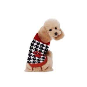 Jersey pata de gallo negro y rojo 25cm