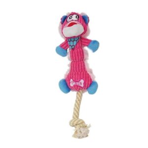 Peluche cuerda leona rosa 27cm