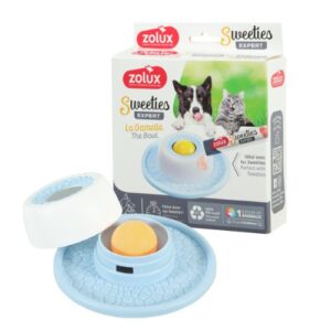 Comedero con pelota para comida húmeda