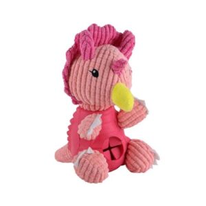 Peluche dinosaurio rosa porta snacks