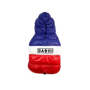 Anorak azul y rojo 40cm