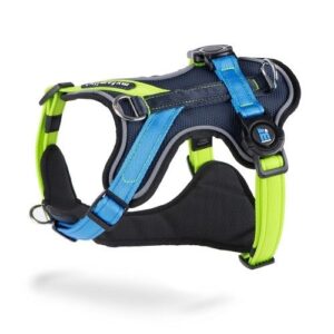 Arnés Memopet ID negro, azul y verde L