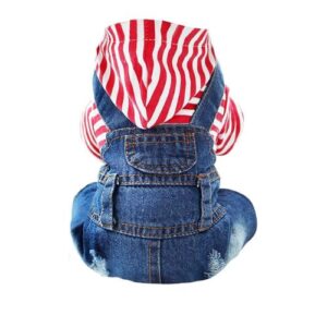 Peto vaquero rayas rojas 25cm