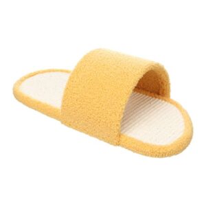 Rascador con forma de chancla amarillo 50.5x24cm