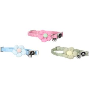 Collar gato con flor maya varios colores 20-35cm