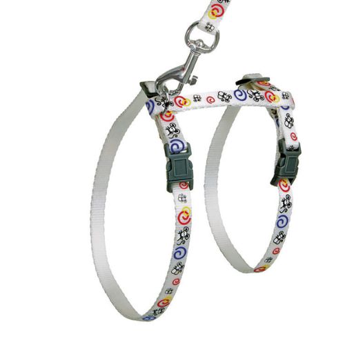 Arnés Kitten blanco con ratones Art Sportiv 10mmx116cm