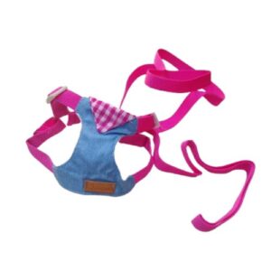 Mini arnés vaquero rosa 20mm